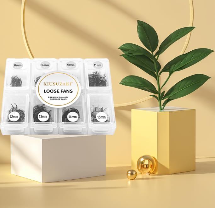 Premade Eyelash Extensions 600 Fans 10D, 0.07mm Thickness, D Curl, 11mm Fluffy Soft Handmade Loose Fan