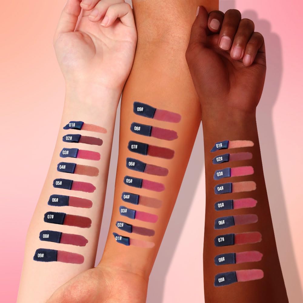 Lip Stain Peel Off Set–Long Lasting Waterproof Lip Tint, Smudge Proof Transfer Resistant Lip Stains Tattoo,High Pigment Matte Lip Color, Kiss Proof Peel Off Lip Stain Masque, Stay Lip Makeup 02+09