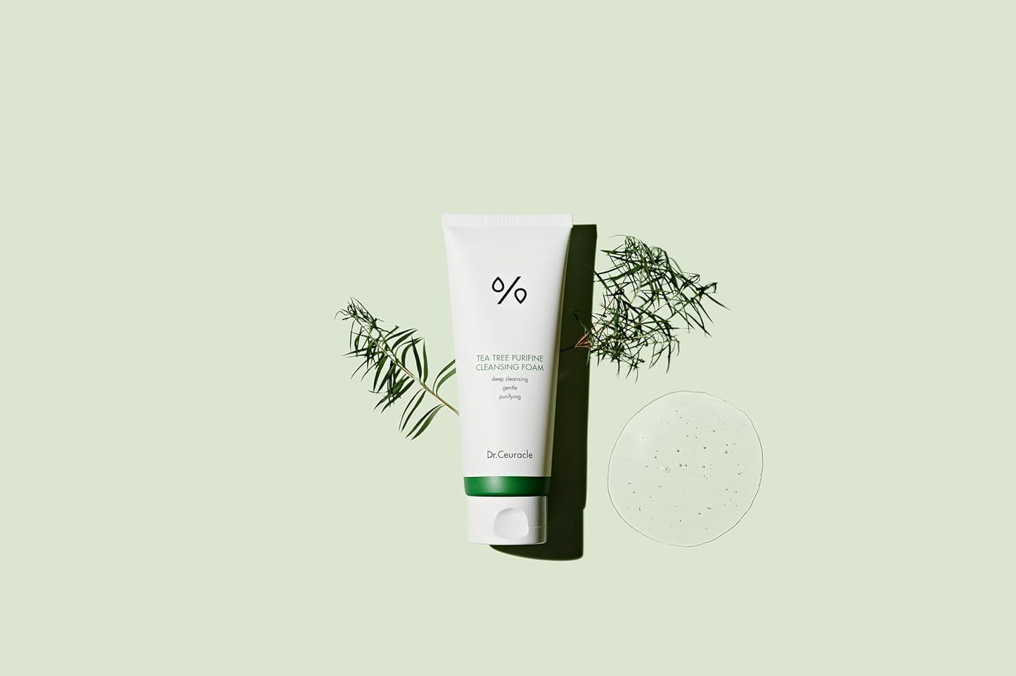 Dr.Ceuracle by leegeehaam Tea Tree Purifine Cleansing Foam (150ml / 5.07 fl. oz.) - Gel to Foam Mild Soothing Daily Cleanser with Fine Bubbles, Sebum Reducing and Hydrating for Sensitive Skin