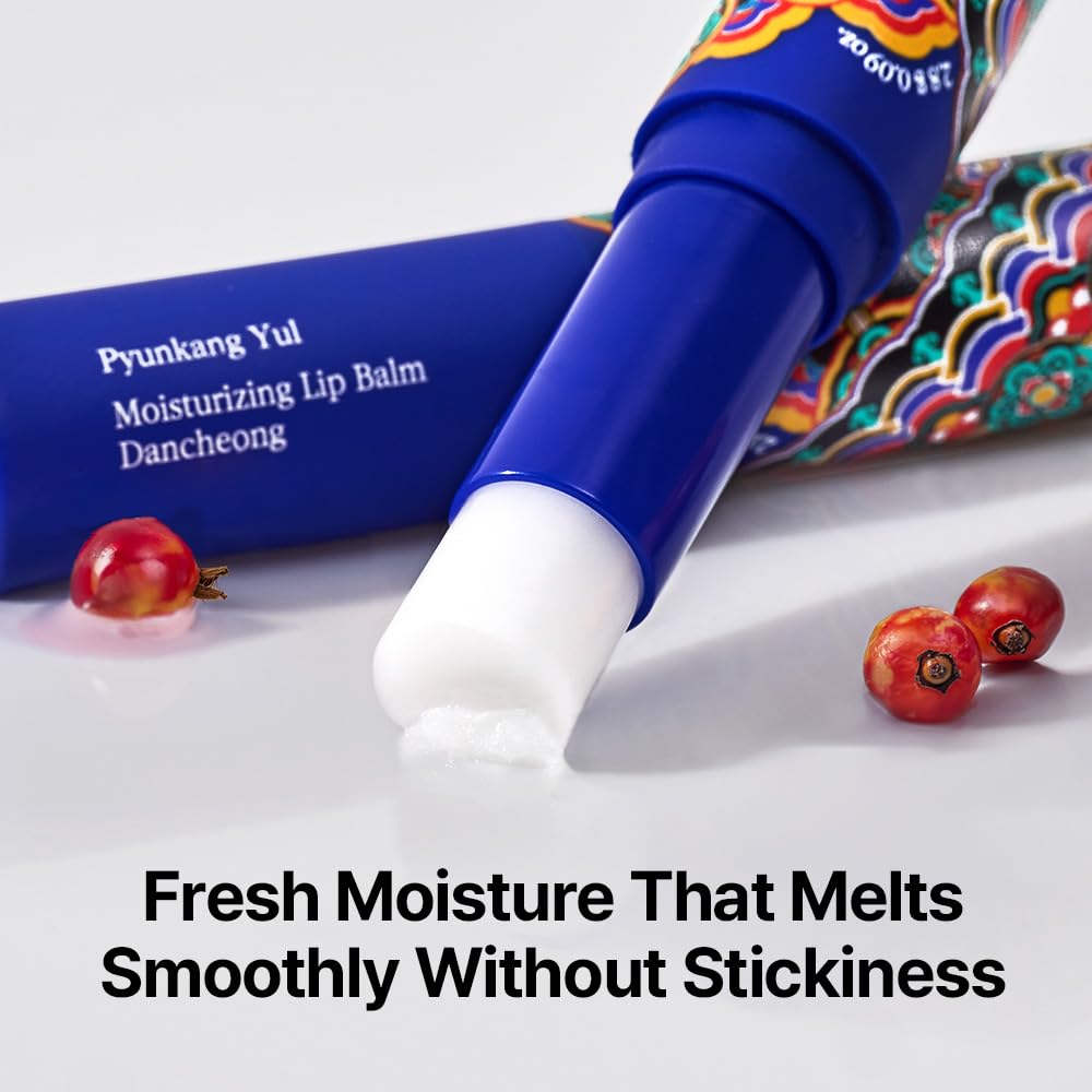 Pyunkang Yul PKY Dancheong Moisturizing Lip Balm, Deep Nourishment with Avocado Oil, For Dry & Sensitive Lips, Zero-Irritation, Korean Skincare (0.14 Oz, 4g)