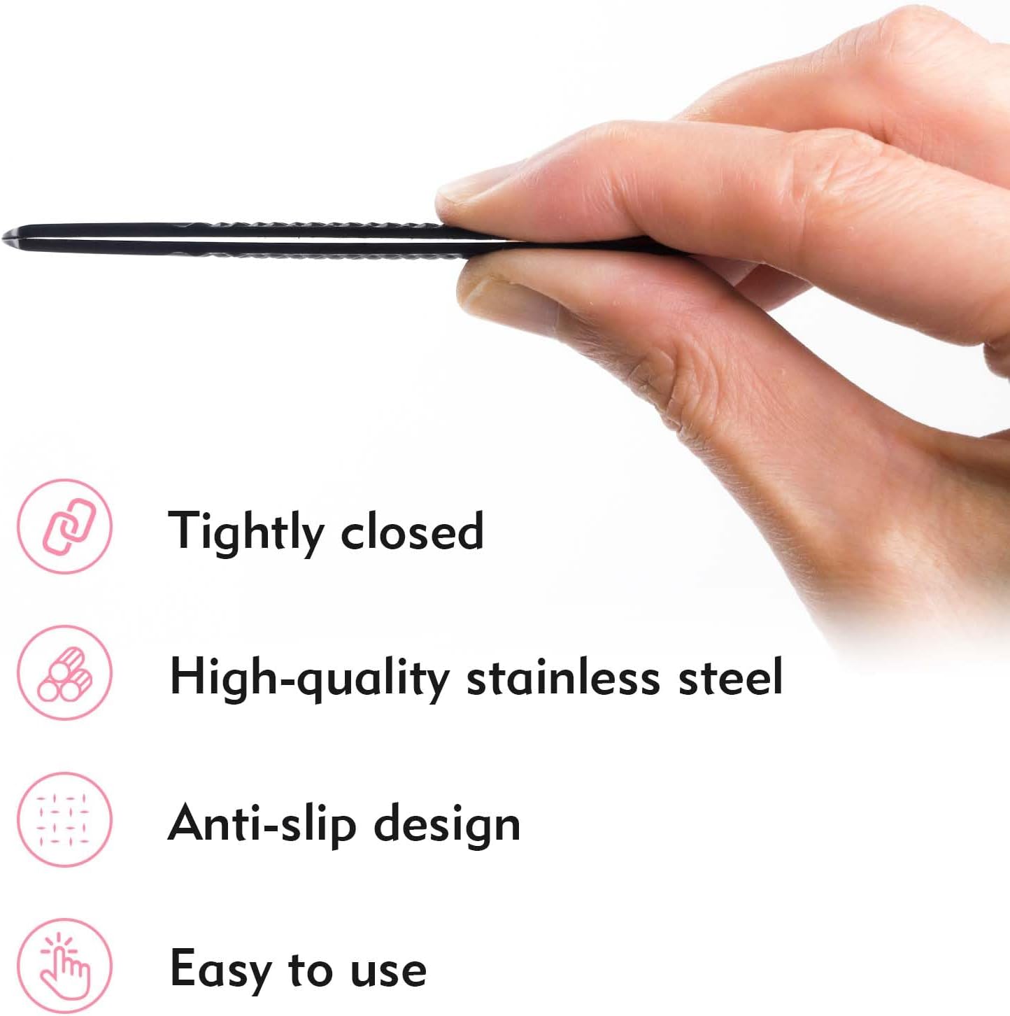 VEYES INC Lash Tweezers for Eyelash Extensions,High Precision Tweezers for Individual Classic and Volume Lash,Stainless Steel Tweezers-90 Degree