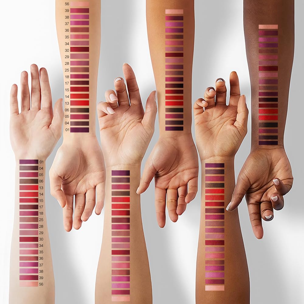 evpct 1Pcs Dark Plum Purple Matte Lip Liner and Liquid Lipstick Stain Makeup Set for women, Plum Red Long Lasting Smudge Proof Lipstick labiales matte mate larga duracion listip 24 hours originales,18