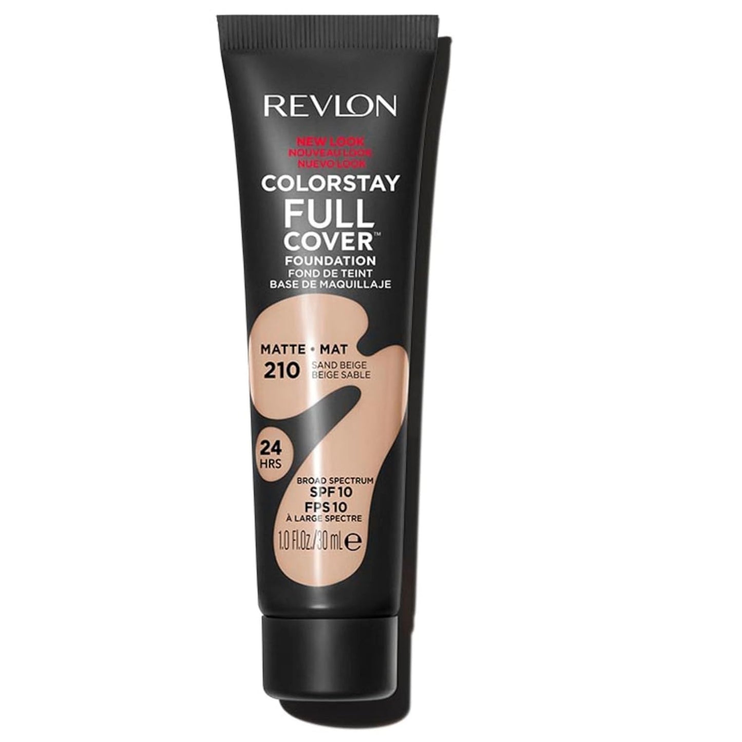 Revlon Liquid Foundation, ColorStay Face Makeup for Normal and Dry Skin, Longwear Full Coverage with Matte Finish, Oil Free, Sand Beige, 1.0 Fl Oz