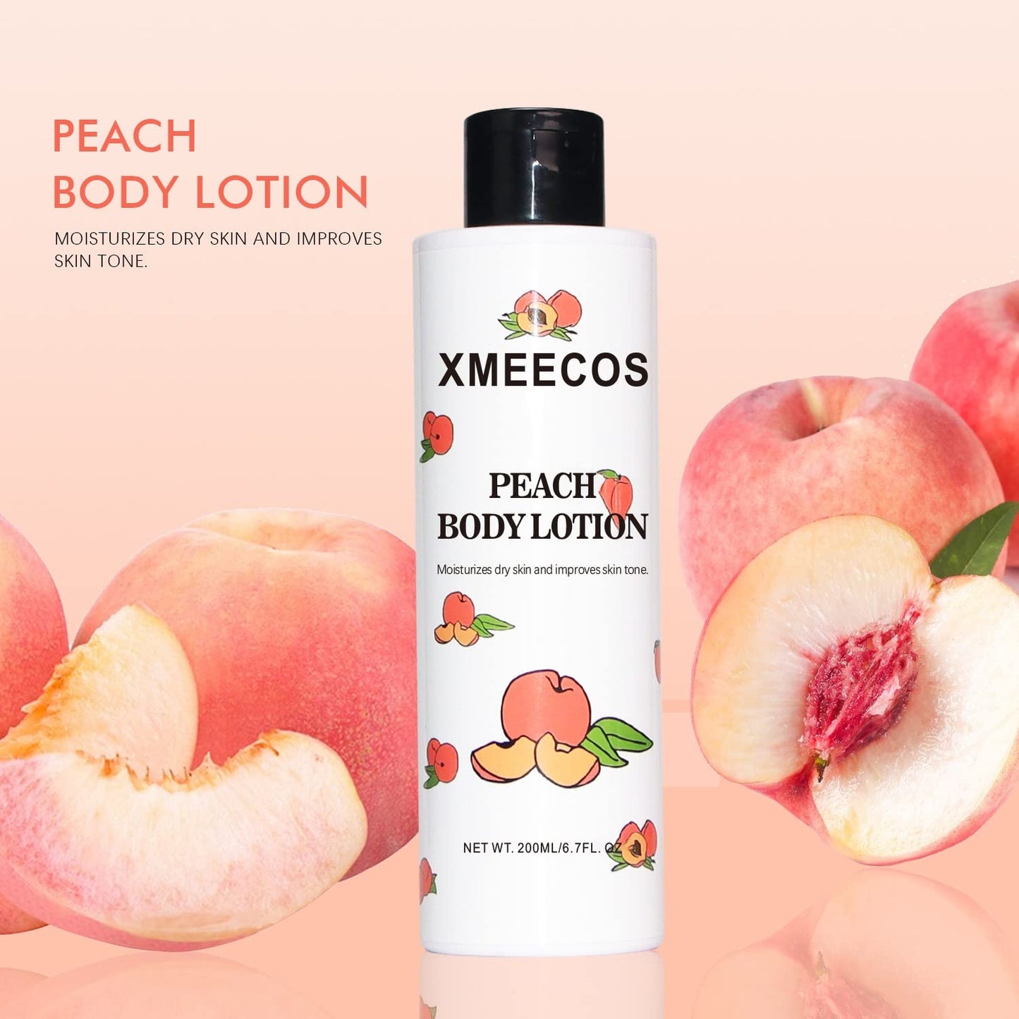 Peach Body Lotion Moisturizes Dry Skin Hydrating Improve Skin Tone| Brightening| Mild| Lightweight
