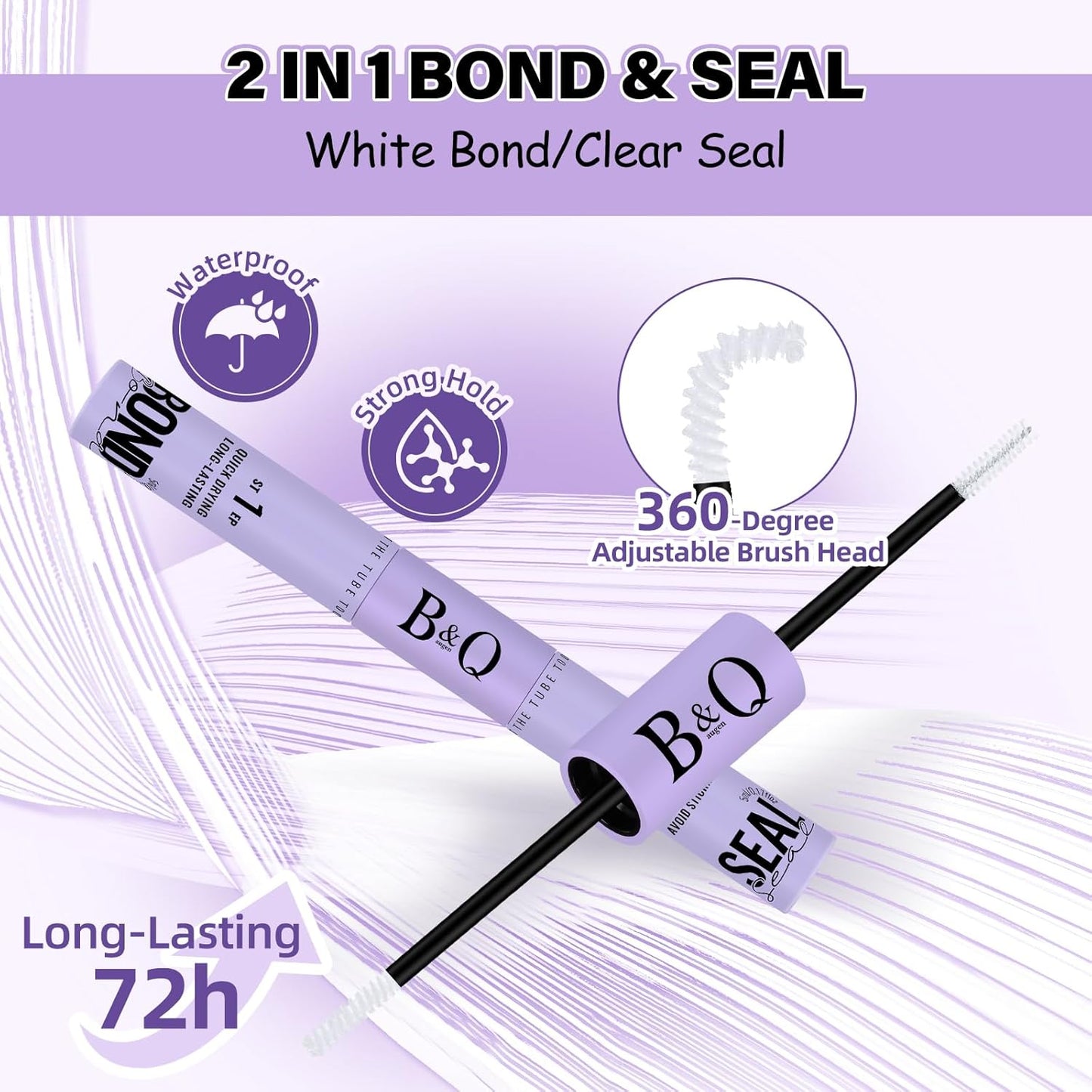 B&Qaugen Lash Clusters Kit Foxy Lash Extension Kit No Lash Map Natural Lash Clusters with Invisible Band 7-16 Eyelash Extension Kit C Curl Lash Kit with Lash Bond and Seal(foxy)