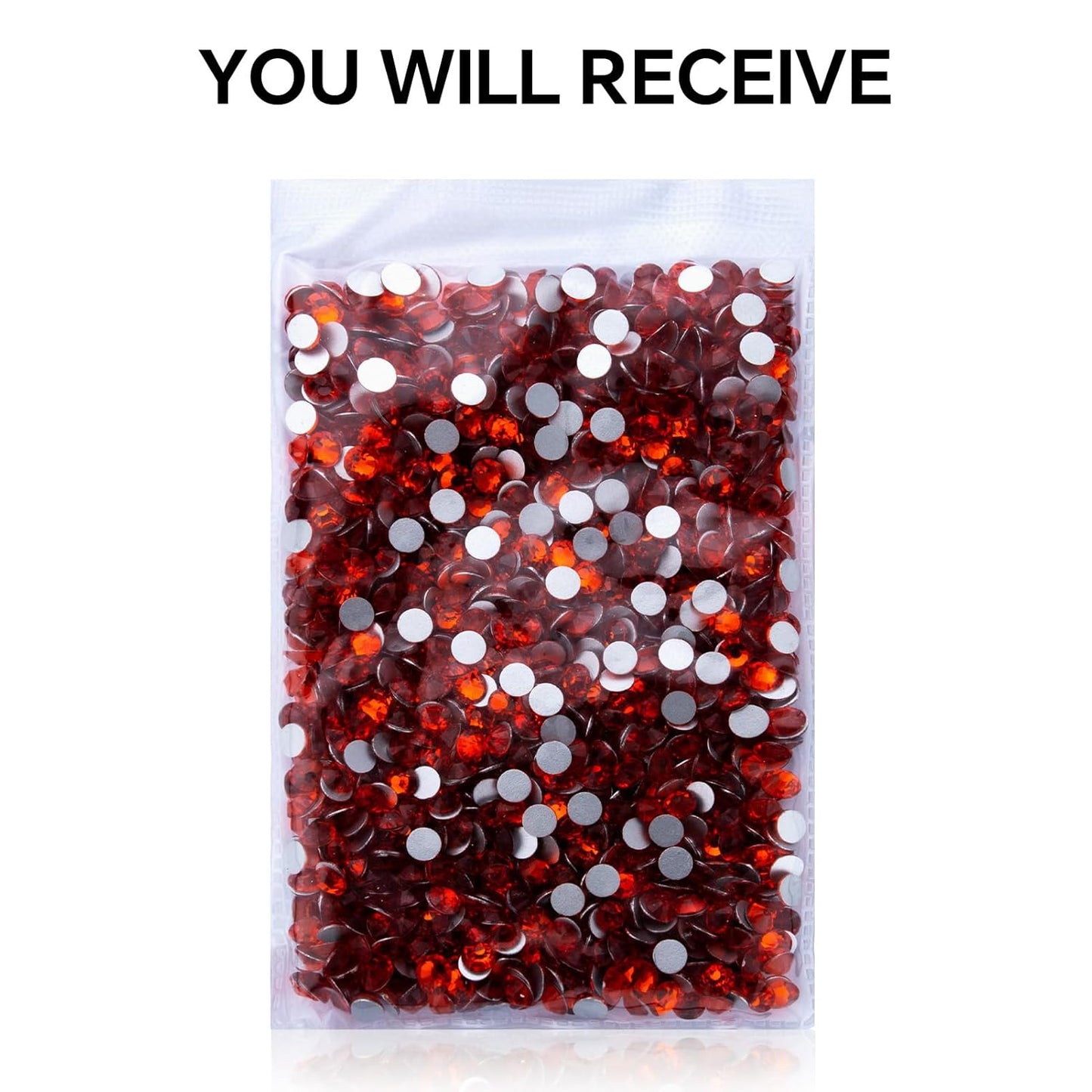 1440Pcs Orange Crystal Rhinestones,Glass Flatback Rhinestones Gemstones for Nail Face Makeup Art Crafts Clothes Decoration - (SS16,4.0mm,Orange)
