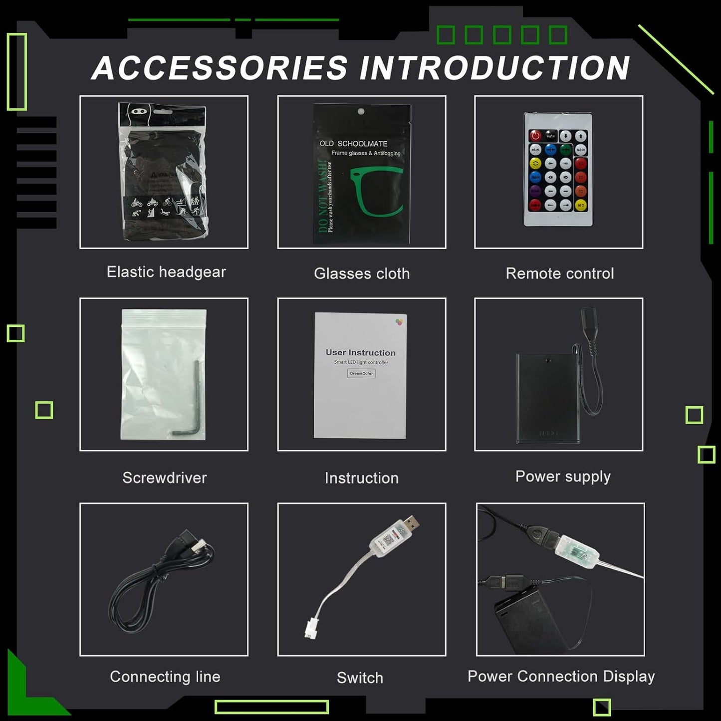 Punk LED Mask with Multicolor Lights, Techwear Helmet for Halloween, Cosplay and Music Festivals