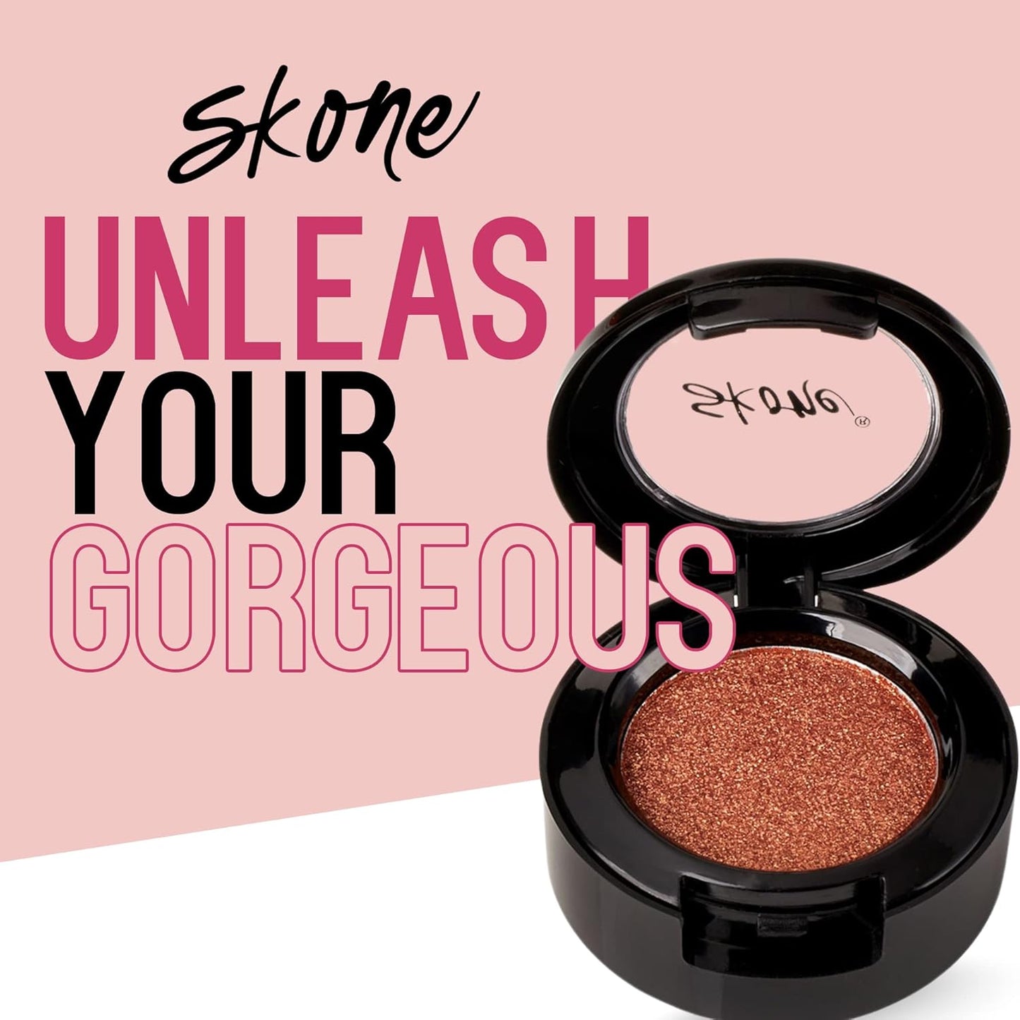 Skone Cosmetics Gems Eye Shadow, Highly Pigmented, Longwear Eye Makeup, Single Eyeshadow with Pro Shimmery Finish - Ultra-Blendable, Slightly Shimmer Shades - Brown Eyeshadow - Chocolate