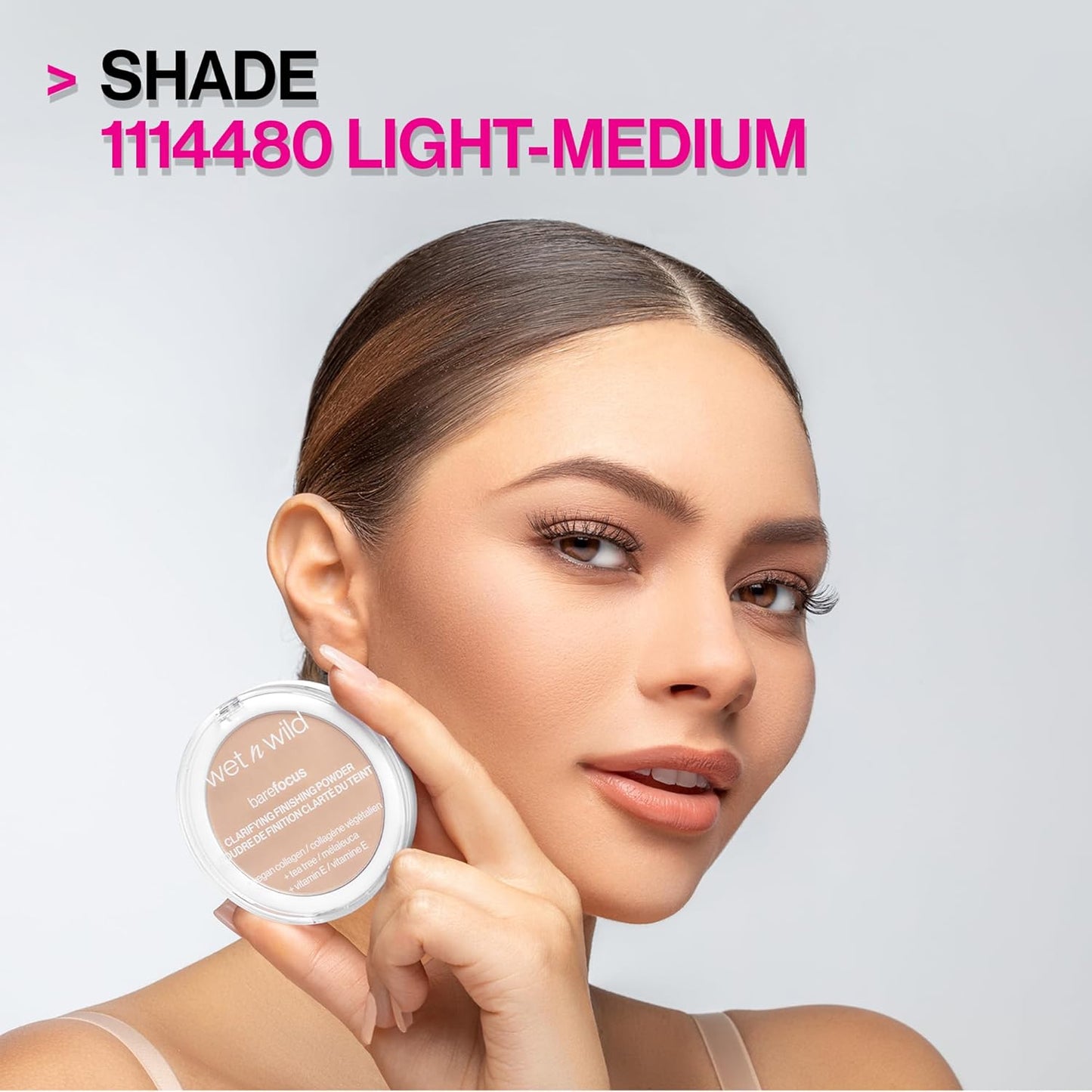 wet n wild Bare Focus Clarifying Finishing Powder Matte Pressed Setting Powder Medium-Tan & Fair-Light