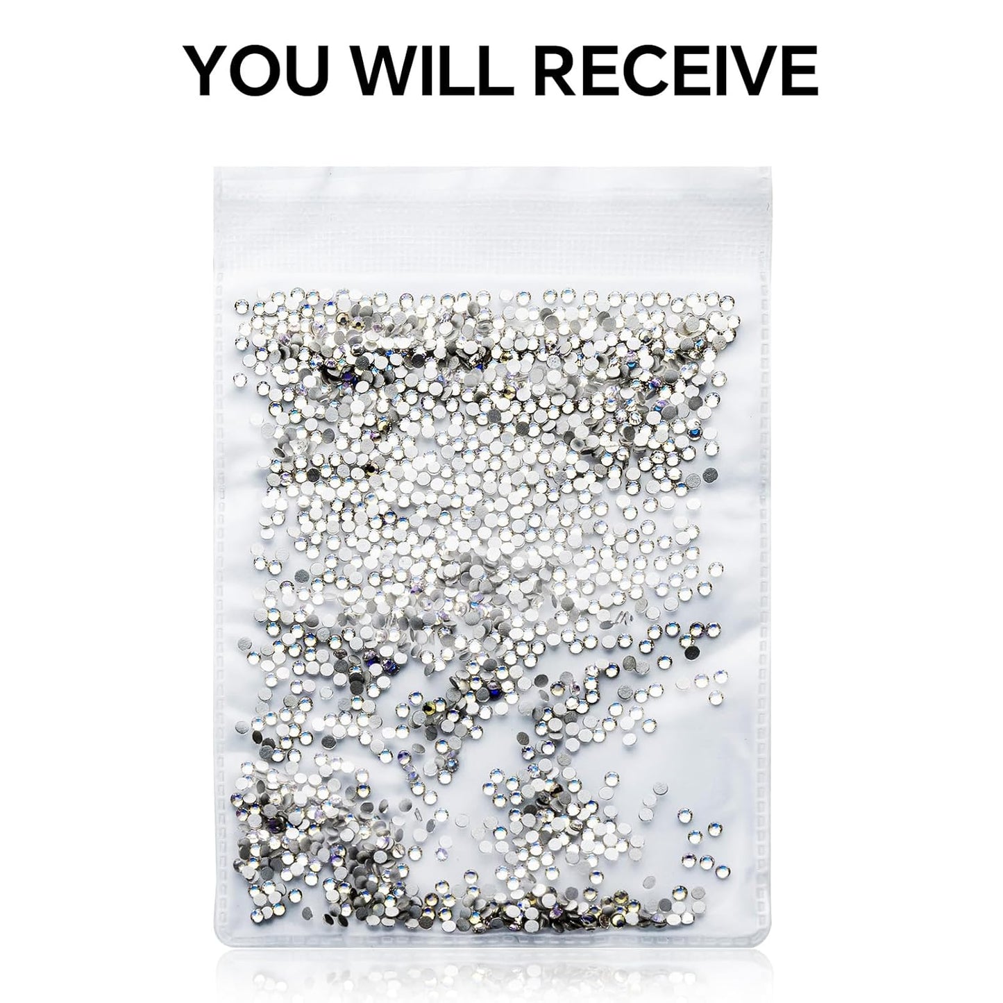 1440Pcs Moonlight Crystal Rhinestones,Glass Flatback Rhinestones Gemstones Mini for Nail Face Makeup Art Crafts Clothes Decoration -(SS6,2.0mm,Moonlight)
