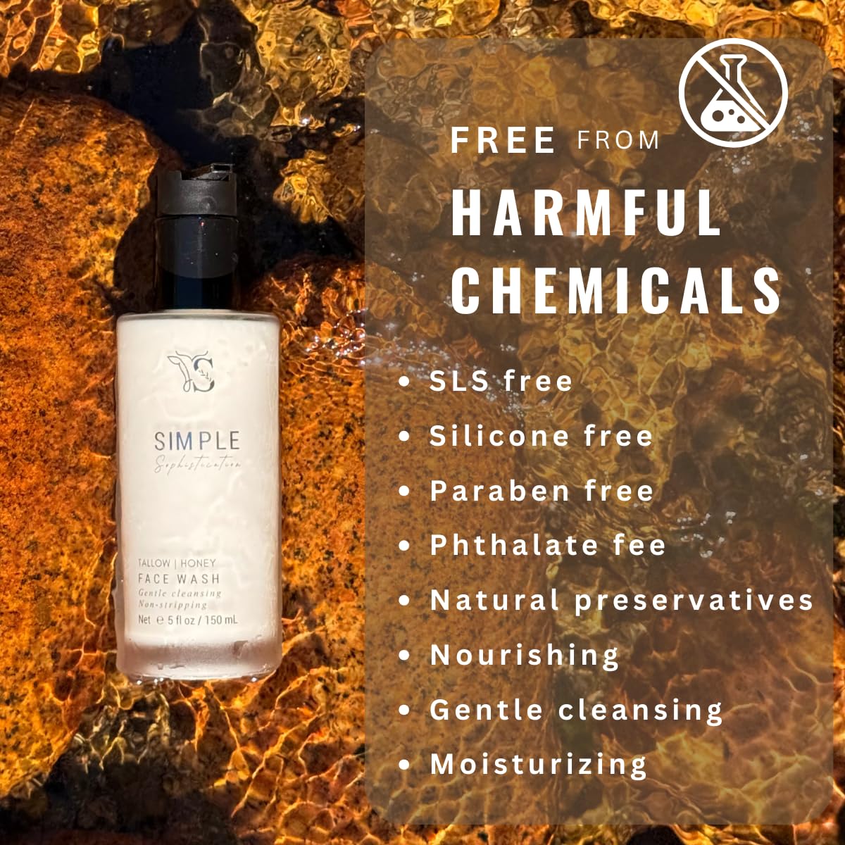 Tallow Honey Cleansing Milk- Gentle Hydrating face wash for sensitive skin -Non stripping | Moisturizing with grassfed beef Tallow, Organic Raw Honey, Argan oil & Castor Oil, Apple Cider Vinegar.