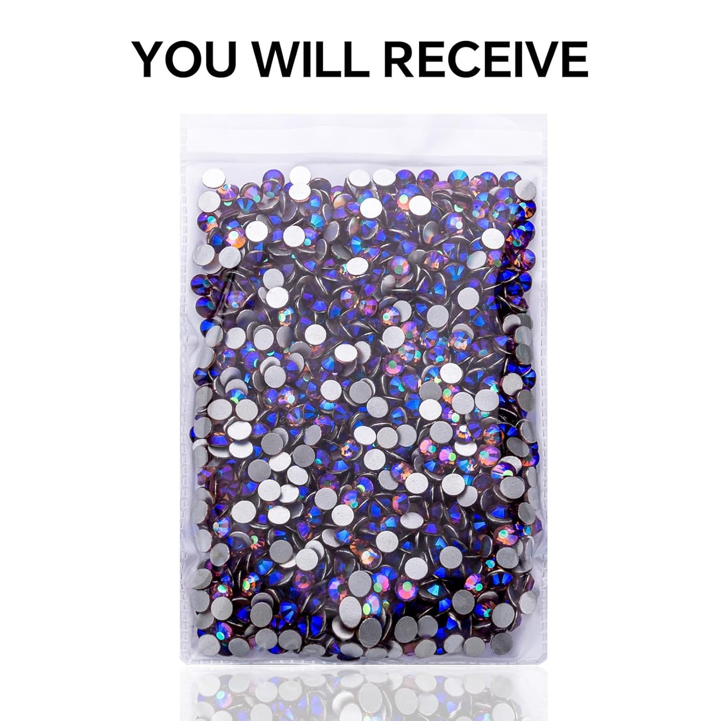 1440Pcs Light-Purple Ab Crystal Rhinestones,Glass Flatback Rhinestones Gemstones for Nail Face Makeup Art Crafts Clothes Decoration (SS20,4.8mm,Light-Purple Ab)