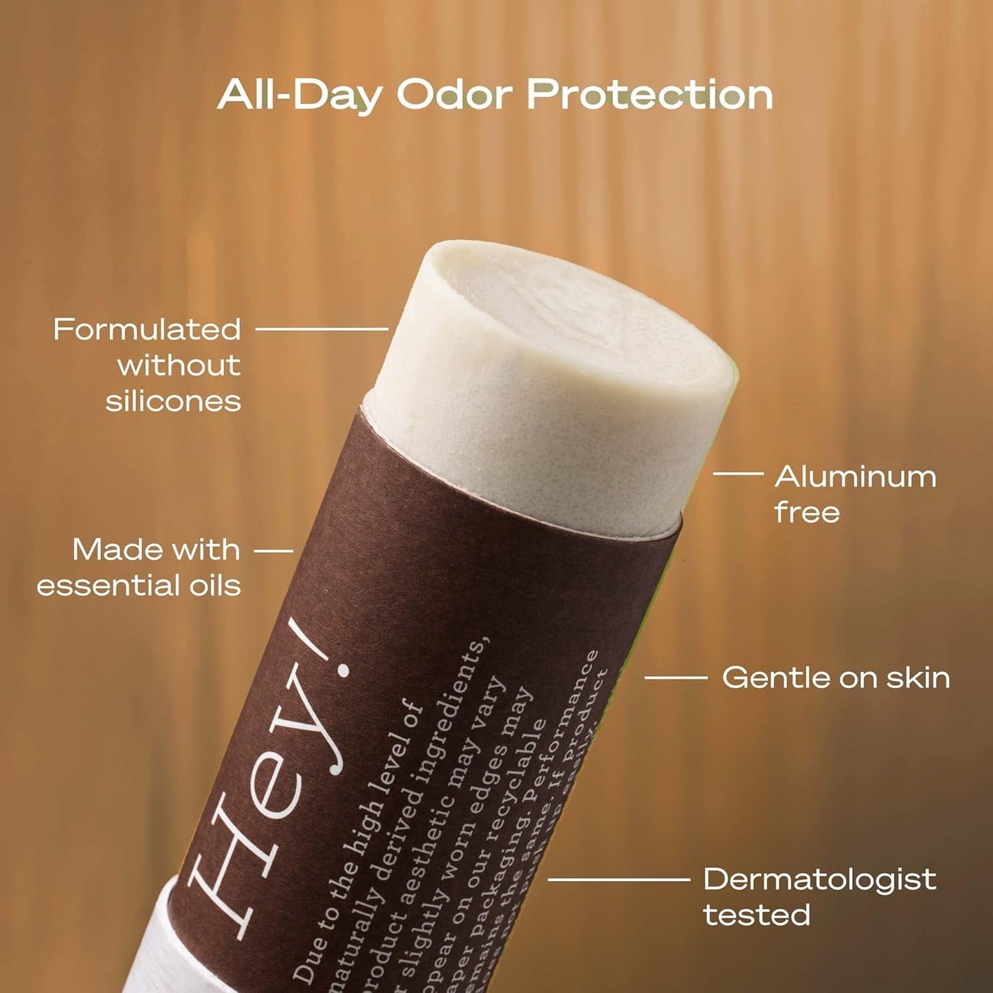 Hey Humans Deodorant, Aluminum Free Deodorant for Women and Men, Contains Naturally Derived Ingredients, All Day Odor Control, Refreshing Deodorant Essential Oils, Lavender Vanilla