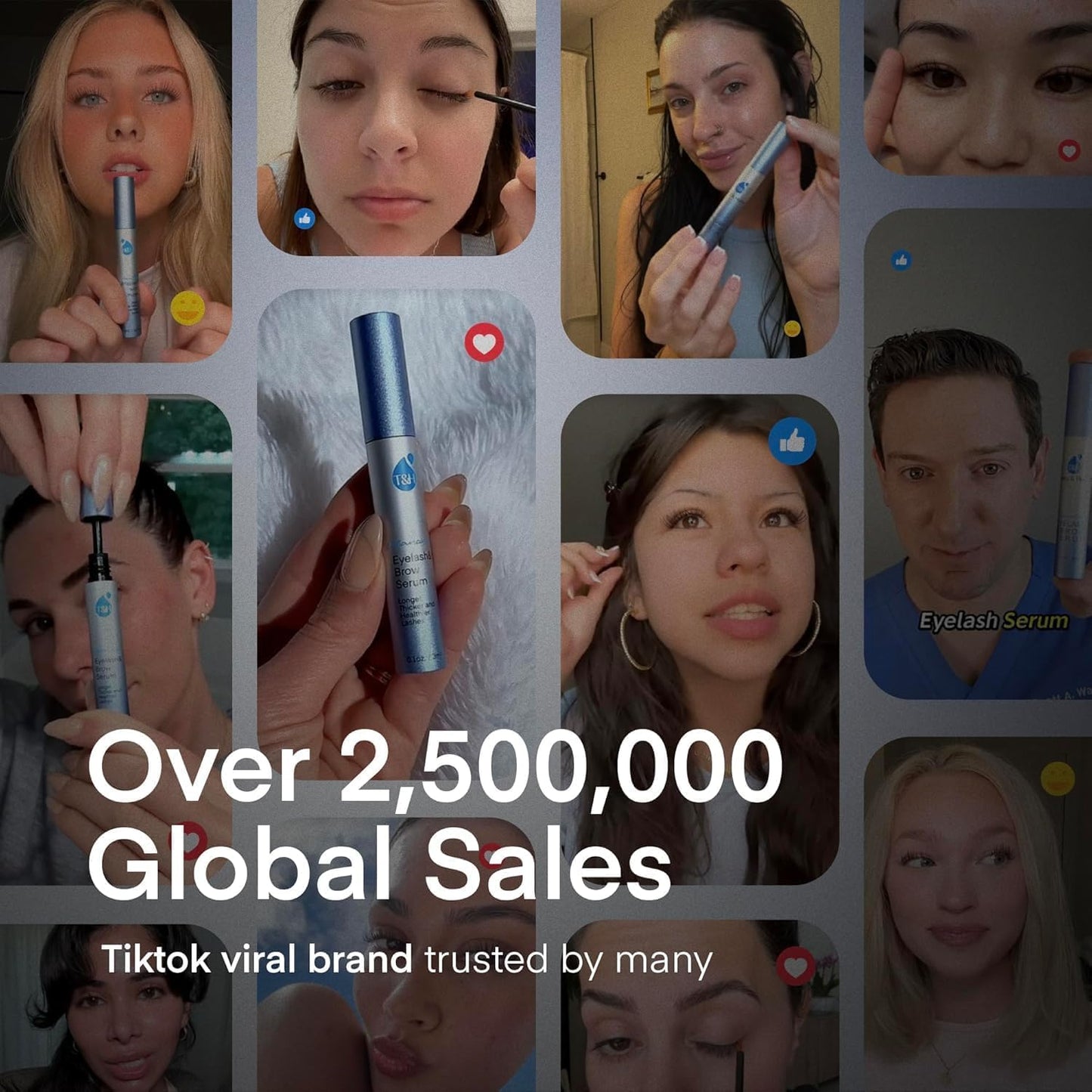 Advanced Eyelash Serum for Thicker, Longer Eyelashes and Eyebrows - Grow Luscious Lashes with Brow Enhancer (3mL)