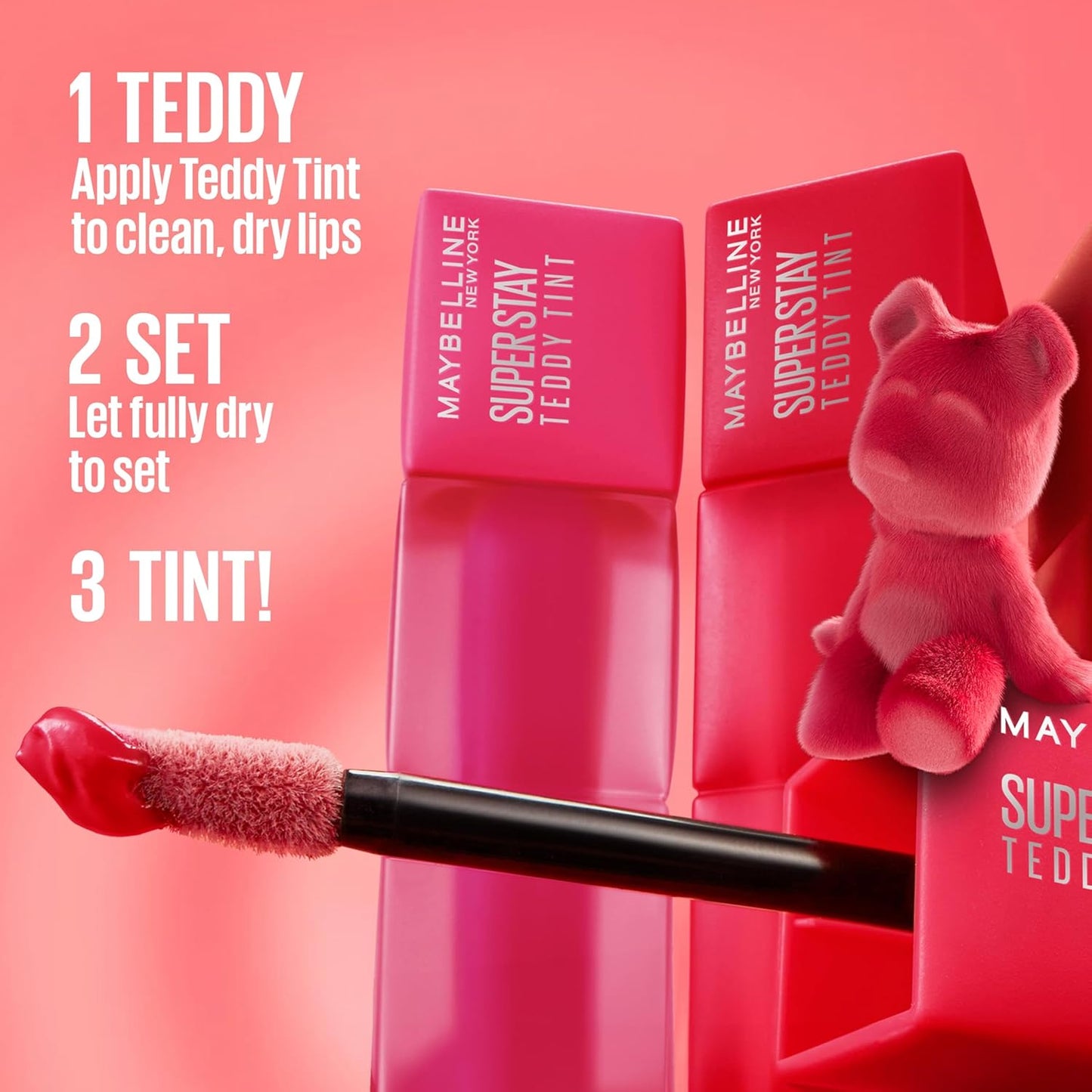 Maybelline Super Stay Teddy Lip Tint, Long Lasting Matte Lipstick For Up To 12HR Wear, July Forever, 1 Count