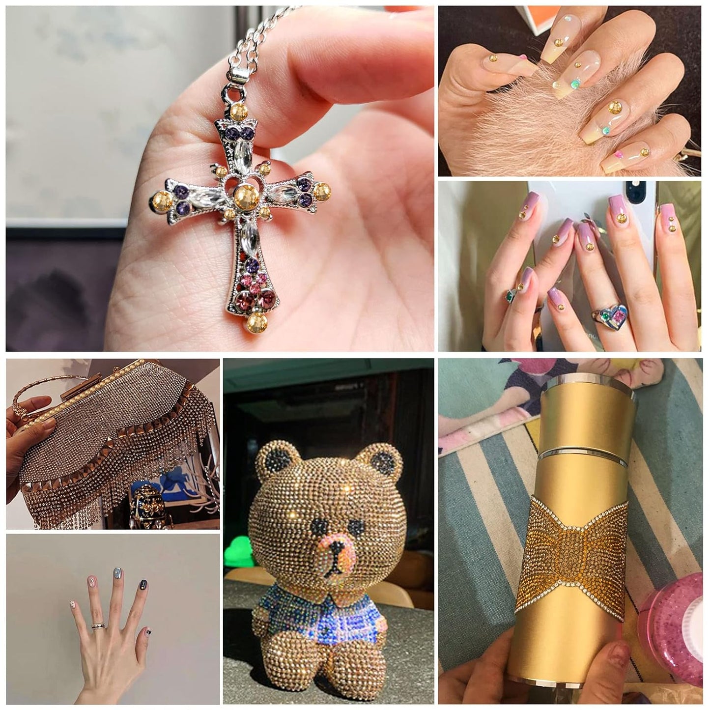 beadsland Flat Back Crystal Rhinestones Round Gems, Lt Colorado Topaz (2.3-2.5mm) SS8/1440pcs