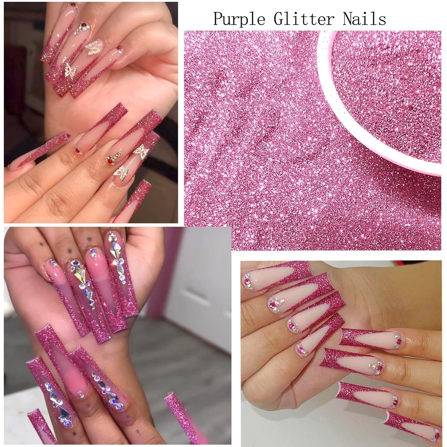 4 Boxes Pink Red Nail Gems Bow Flower Nail Charms for Acrylics - Irregular Crystals, Nails Rhinestone & Accessories for Women Nails Art Design Nails Decor(Pink & Red)