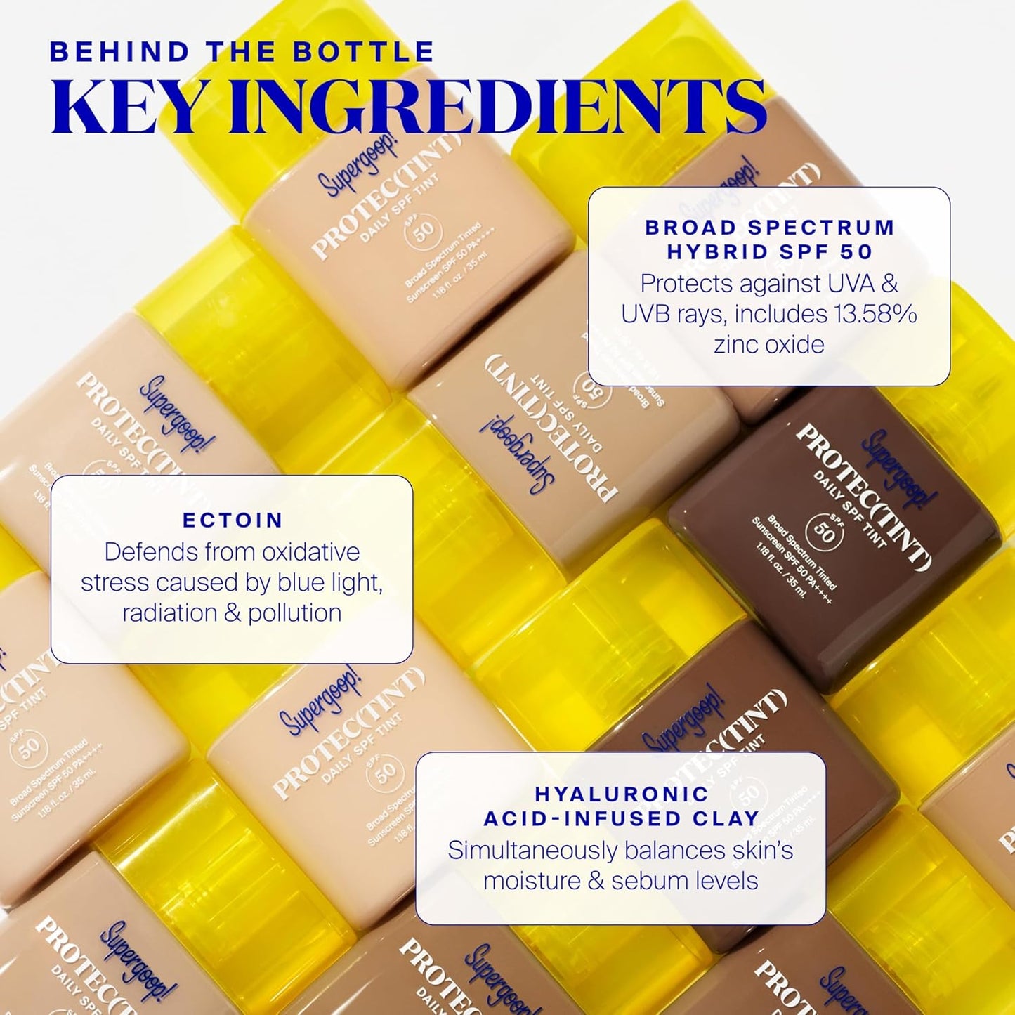 Supergoop! Protec(tint) Daily Skin Tint SPF 50 - 14N - Light, Buildable Coverage for Immediately Smooth, Even-Looking Skin - Natural Finish