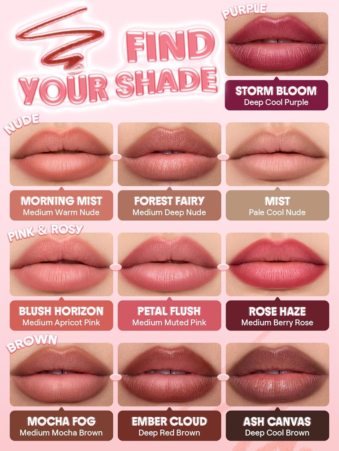 SHEGLAM Cloudline Blur Lip Liner Long Lasting,Vegan & Cruelty-Free Lip Stain-Mist