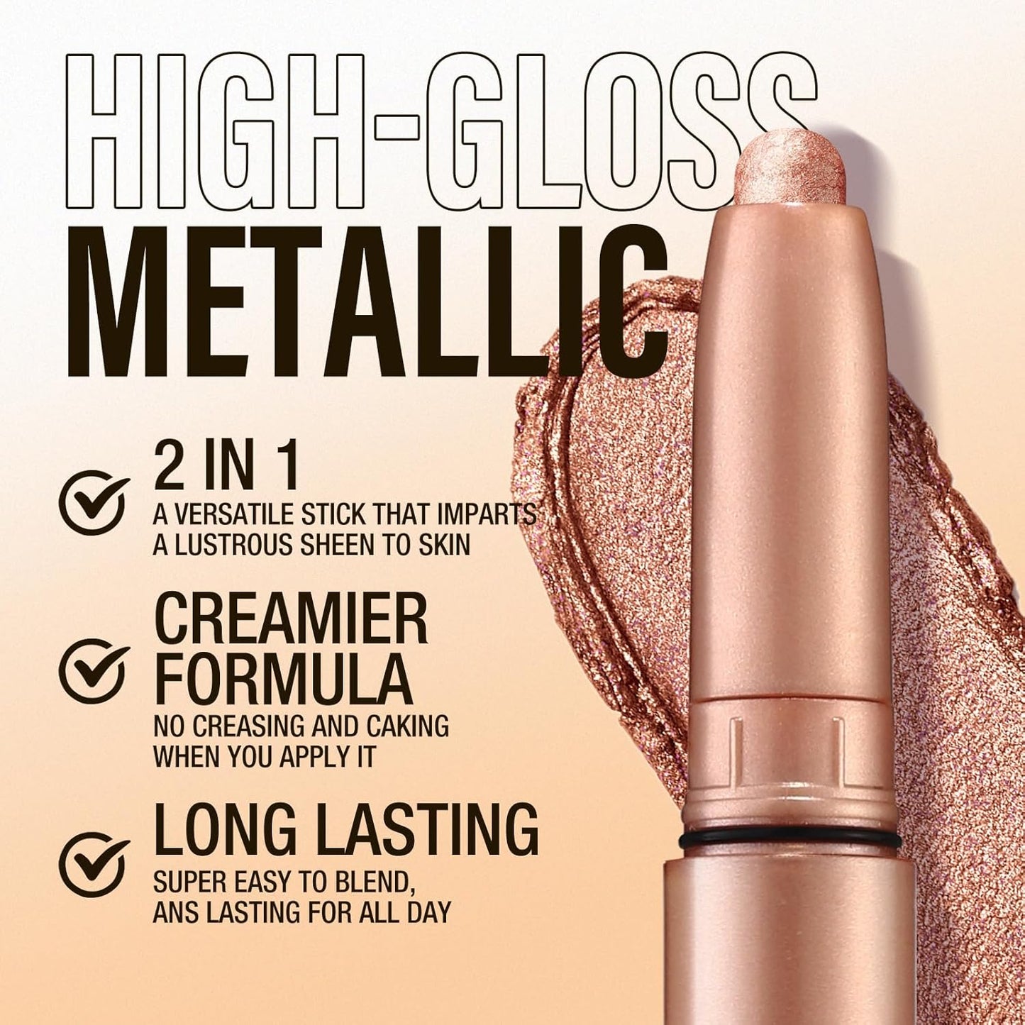 LANGMANNI Eyeshadow Stick, 6 PCS Waterproof Multi-Color Eyeshadow Pen Set, Creamy Long-Lasting Eye Makeup Kit, Natural & Shimmer Shades Contour Stick, Perfect Gifts For Women (#E)