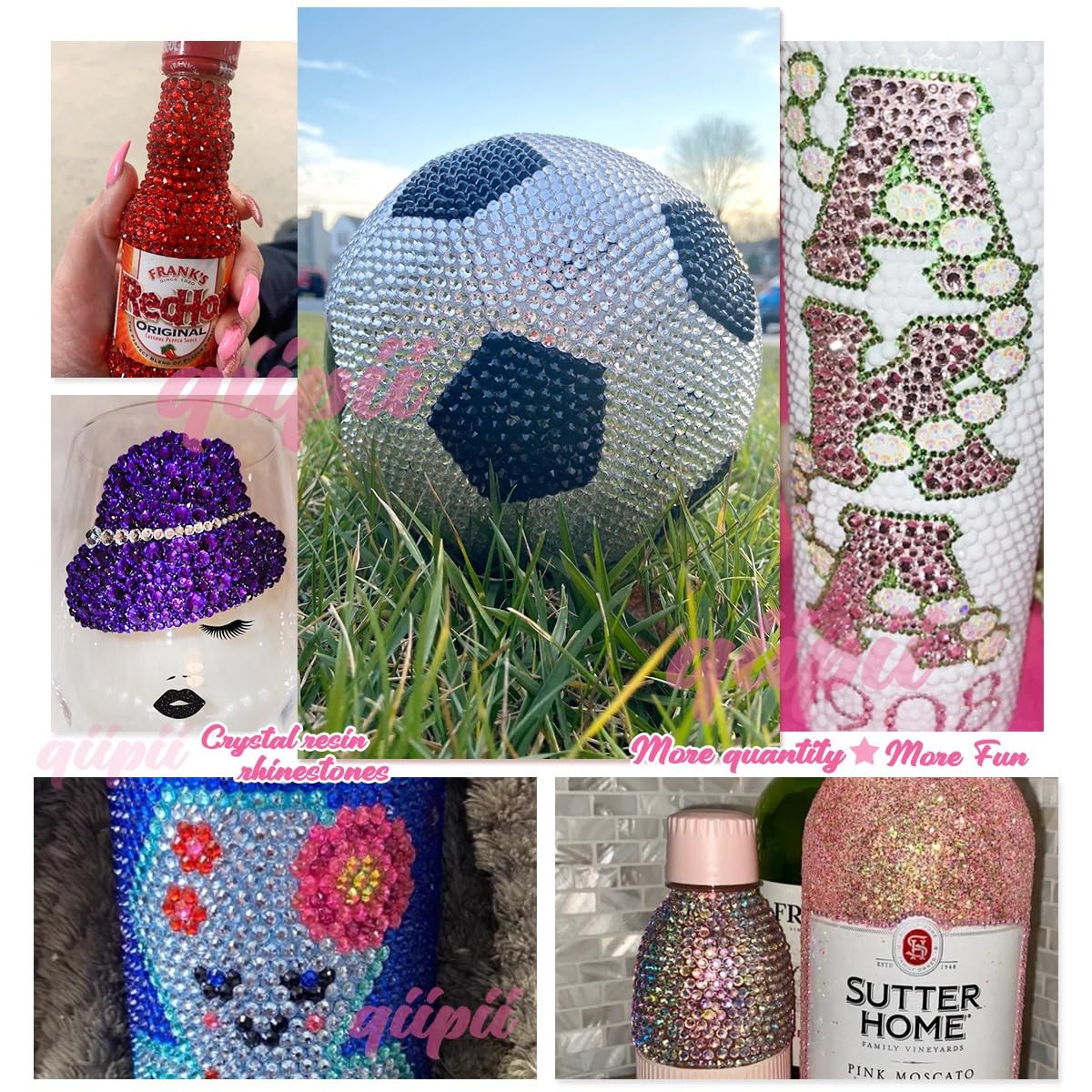 16000PCS Crystal Yellow Resin Rhinestones for Crafting 3mm 4mm 5mm Light Yellow Flatback Stones Non-Hotfix Diamonds Crystals Gems Charms for Nails Face Eyes Makeup Tumblers Bottles Crafts Shoes