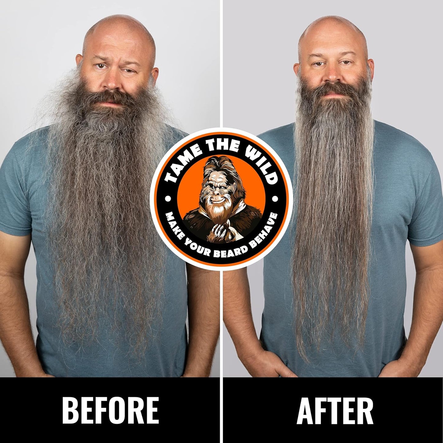 TAME The Wild Beard Brush and Beard Straightener for Men - Ionic Heated Comb with 3 Adjustable Temps - Wooden Beard Comb for Grooming - Anti-Scald Safety - for All Hair Types