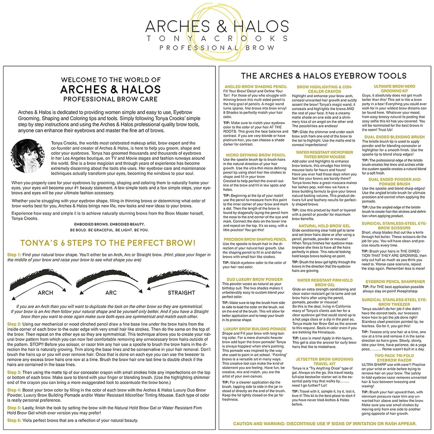 Arches & Halos Duo Luxury Brow Powder - Two-for-one Versatile Compact Powder - For Full, Defined Brows - Vegan and Cruelty Free Makeup - Mocha Blonde, 0.088 oz (Pack of 2)