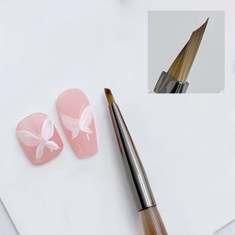 Nail Brush for Drawing Petals and Butterflies, Watercolor Paint Brushes for Oil Painting, Acrylic Paint Brushes（1 PACK） (dark brown)