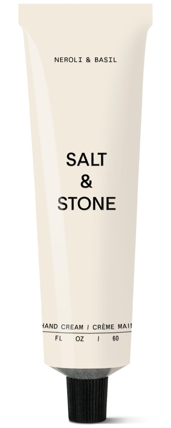 Salt & Stone Hand Cream for Women & Men | Neroli & Basil | Hydrates, Nourishes & Softens Skin | Restores Dry Cracked Hands | Fast-Absorbing | Cruelty-Free & Vegan (2 fl oz)