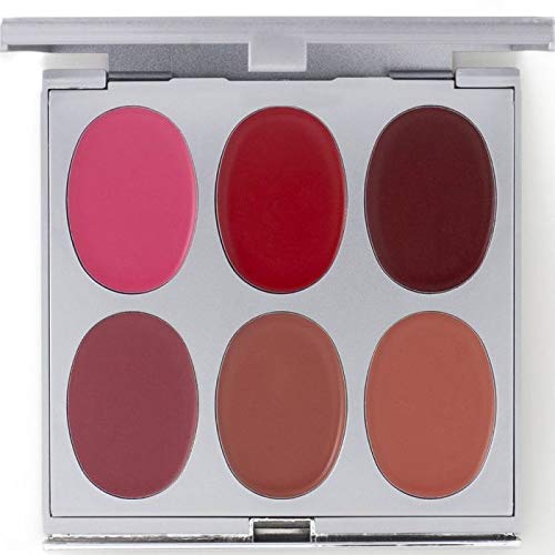 Jerome Alexander New Again Lipstick Palette & Retractable Brush, 6 Hot-Poured, Buildable & Blendable Smooth Matte Shades (Sumptuous Shades)