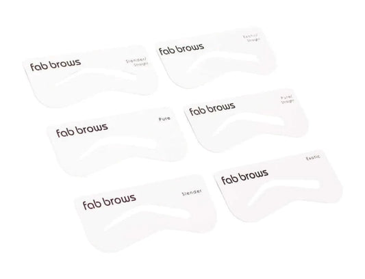 Lux Eyebrow Stencils | Easy Eyebrow Shaper Stencil | Thinner Design | 6 Natural Brow Shapes | Fits All Faces & Sizes | Eyebrow Stencil Kit for Beginners & Professionals | Stencils Only