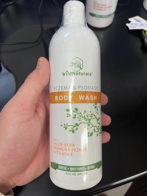 Wild Naturals Moisturizing Eczema Body Wash – Gentle Psoriasis Body Wash for Itchy, Dry Skin Relief – Eczema Soap for Redness and Flareups – Hydrating Cleanser for Women and Men