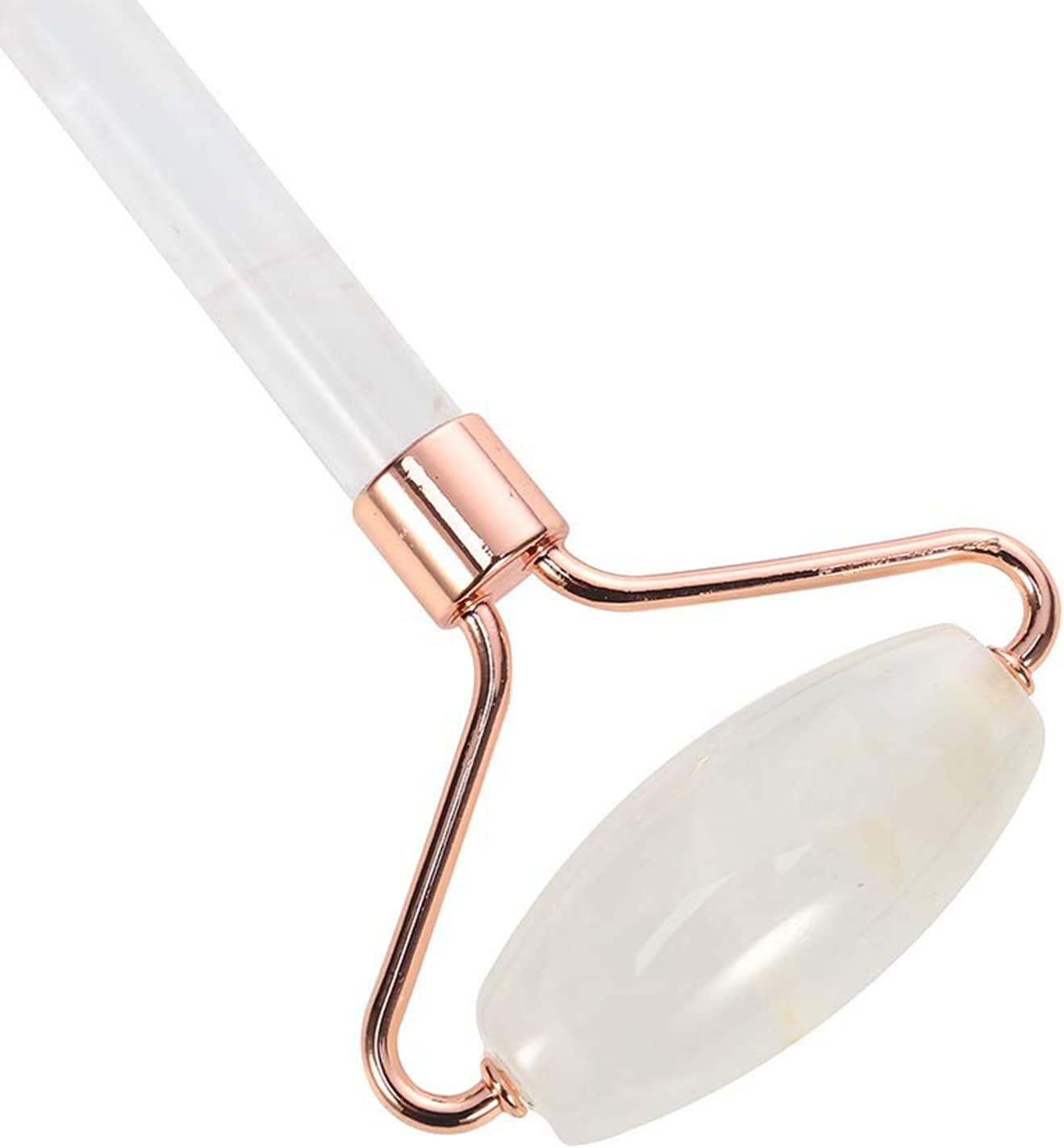 C CRYSTAL LEMON White Natural Face Roller, Jade Gua Sha Sculptor for Aging Wrinkles and Puffiness - Natural White Facial Roller Guasha Tool - Premium Jade Face Roller Cold Roller for Face