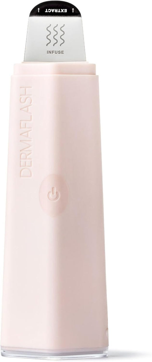 DERMAFLASH DERMAPORE+ Skin Care Device, Ultrasonic 2-in-1 Pore Extractor and Skincare Infuser, Blush