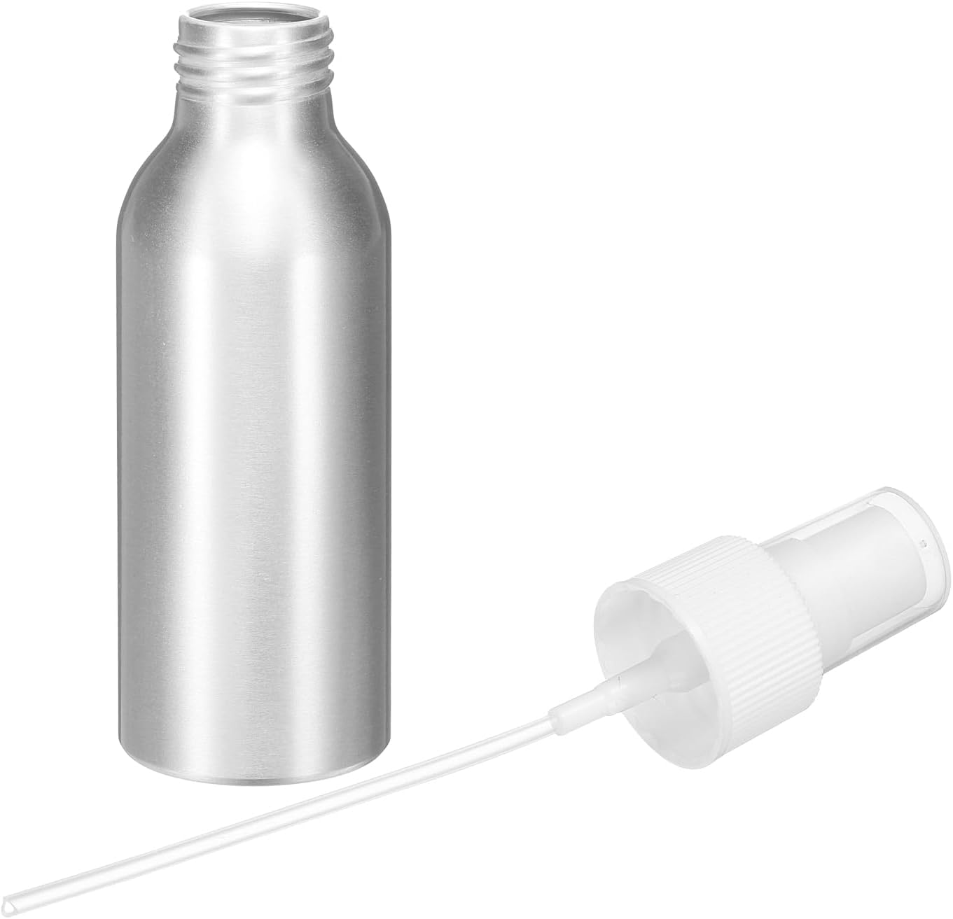 HARFINGTON Aluminum Fine Mist Spray Bottles 100ml/3.4oz Metal Small Liquid Alcohol Refillable Travel Container with White Plastic Nozzle Cap for Perfume Skincare Cosmetic Storage Bottle