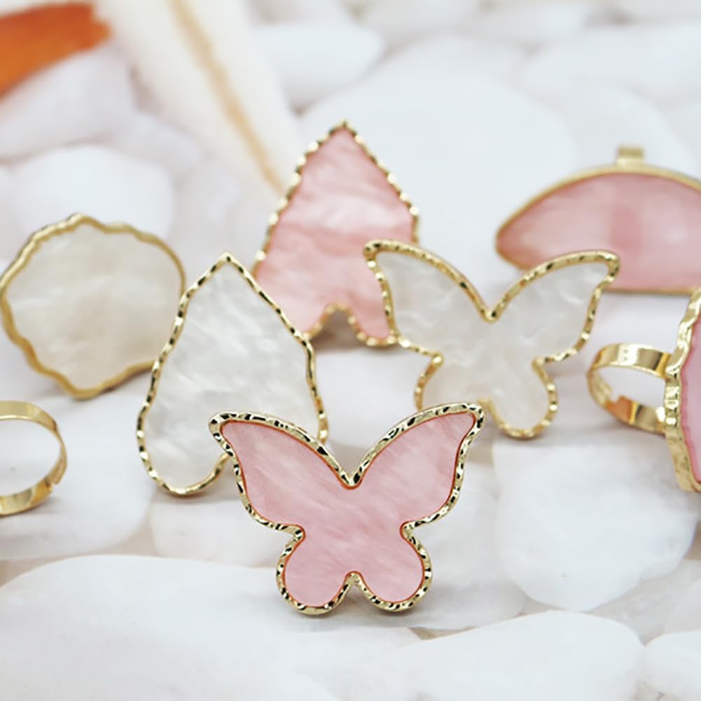 2 Pcs Nail Art Palette Ring Nail Color Mixing Tray Nail Polishing Palette Makeup Foundation Mixing Plate with Finger Ring for Nail Salon Shop Square