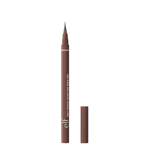 e.l.f. Holy Strokes Micro-Fine Brow Pen, Liquid Waterproof Eyebrow Makeup For Detailing & Adding Dimension, Vegan & Cruelty-Free, Soft Brown