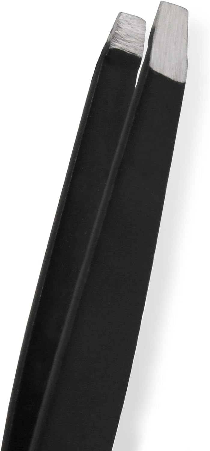 Amazon Basics Mini Eyebrow Tweezers 3-Pack, Black/White/Grey