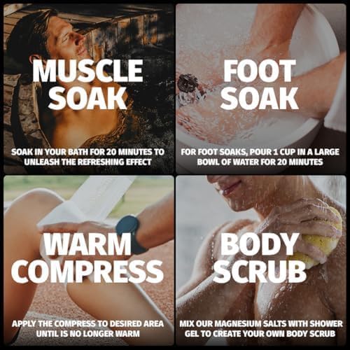 3 Pack Bundle: Coach Soak Recovery Bath Soak, Epsom Salt Bulk, Bath Salts Bulk, 3 Pack Bundle, Total of 9 Pounds (Eucalyptus, Lavender, Citrus)