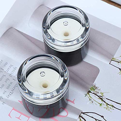 Empty Loose Powder box with Mirror Travel Portable Powder Case with Mushroom Sponge Puff DIY Cosmetic Foundation Powder Case Blusher Finishing Powder Jar Container (1pcs with 4 replacement sponges)