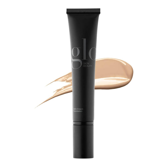 Glo Skin Beauty Satin Cream Foundation Makeup for Face, Honey Fair - Full Coverage, Semi Matte Finish, Conceal Blemishes & Even Skin Tone