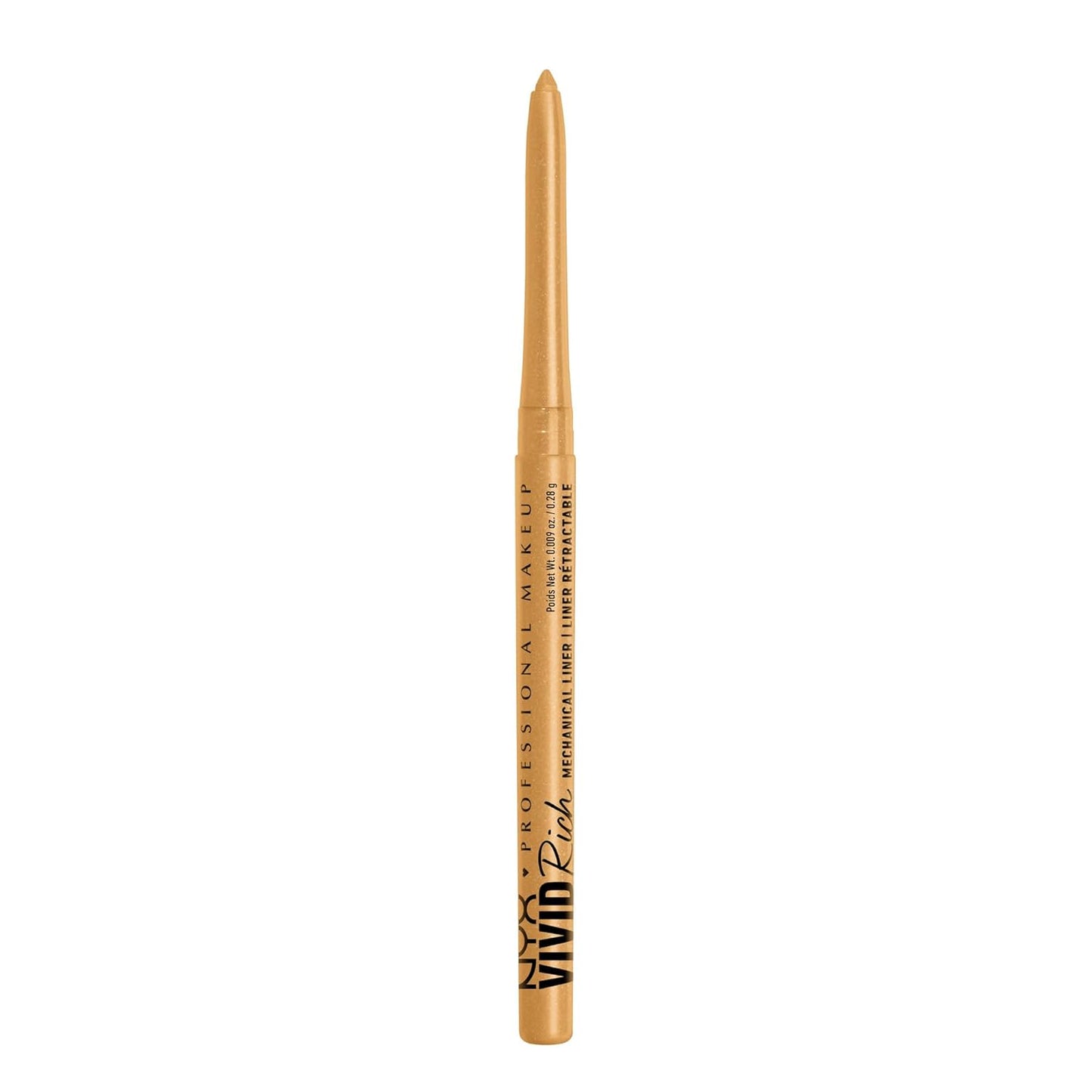 NYX Professional Makeup Mechanical Eye Pencil, Vivid Rich Mechanical, Creamy Retractable Eyeliner - Amber Stunner, Gold Eyeliner
