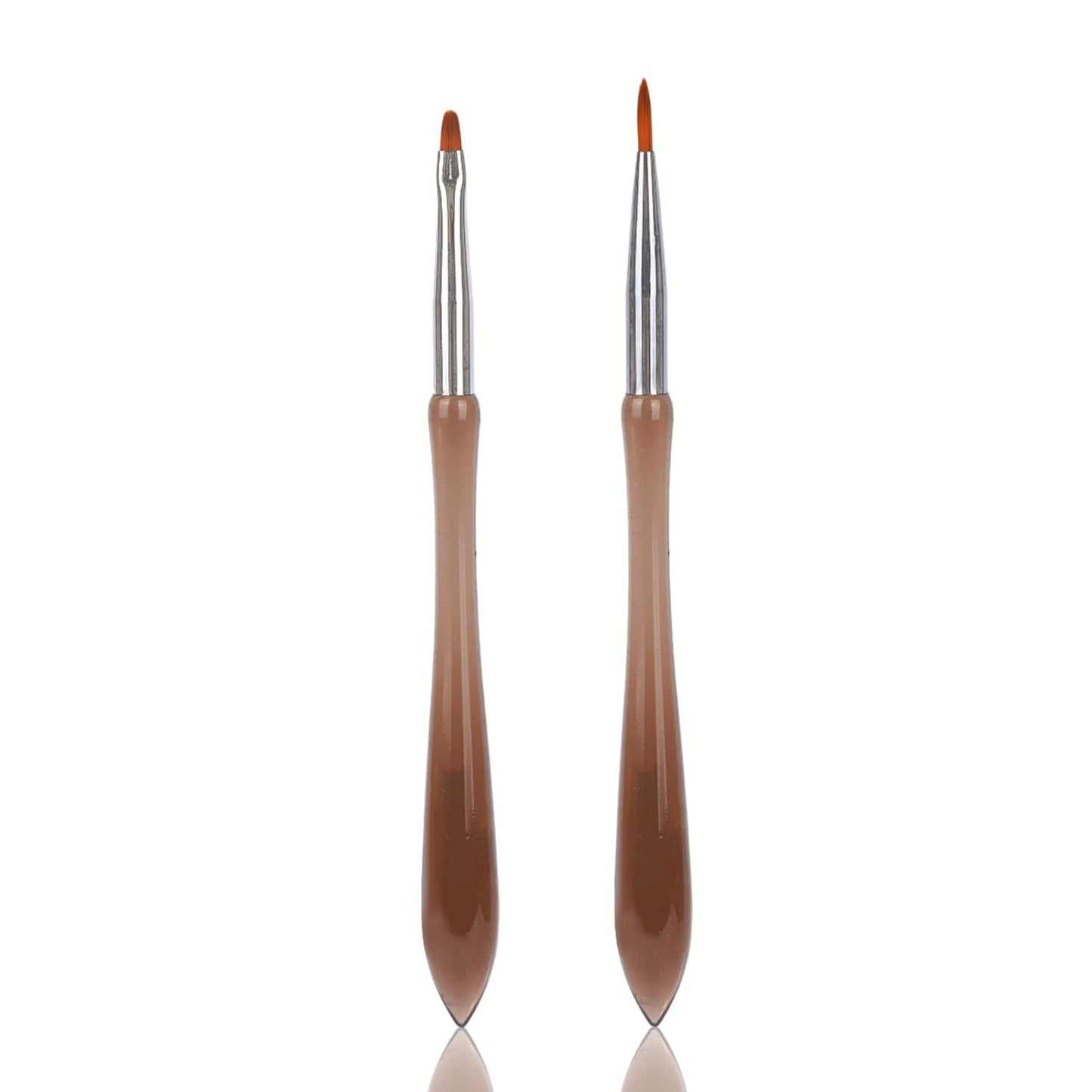 2pcs Nail Design Brushes, Professional Versatile Nail Drawing Pens Acrylic Paint Brushes Tools for Painting Flowers Leaves Petals Fine Line and Intricate Art Designs