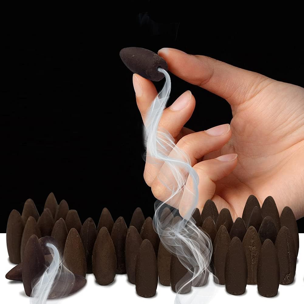 TRUMIRI Jasmine Backflow Incense Cones For Waterfall And Mat Bundle Inciensos Aromaticos|Incienso|Inciense|Insienso