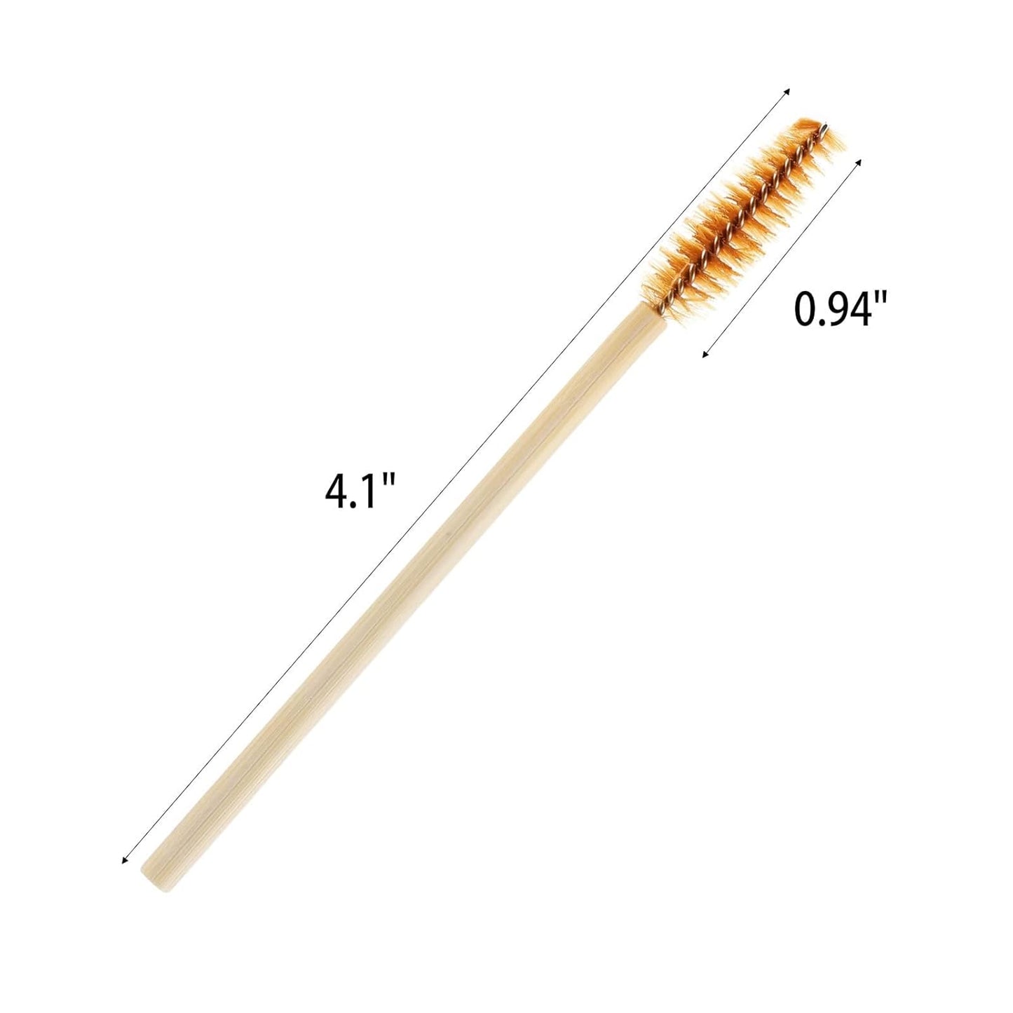 Tbestmax 300 Disposable Mascara Wands Eyelash Brush Spoolies for Eye Lash Extension Eyebrow Bamboo Stick Brown