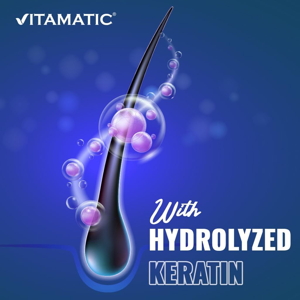 Vitamatic High Potency Biotin 20000 mcg (20mg) with Keratin 100mg - 120 Vegetarian Tablets - Biotin Supplements for Healthy Hair Skin & Nails for Adults (120 Count (Pack of 1))