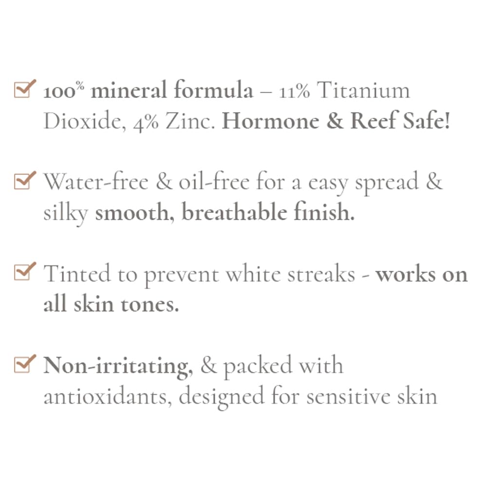 Glowbiotics Tinted Reef-Safe Sunscreen SPF 30: Non-Greasy Daily UVA/UVB Protection | Breathable Mineral Primer with Vitamins, 2 Fl Oz