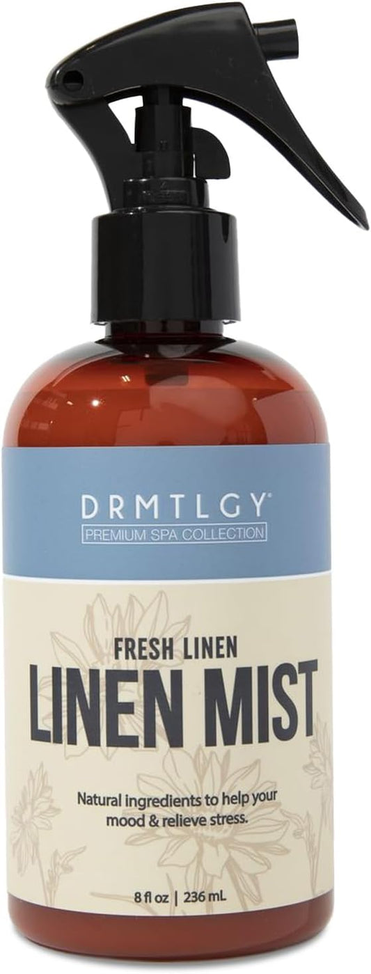 DRMTLGY Natural Fresh Linen Mist and Room Spray - Pure Essential Oils for a Pillow Spray, Linen Mist, and Fabric Spray - Aromatherapy Spray for Relaxation and Sleep, 8 oz