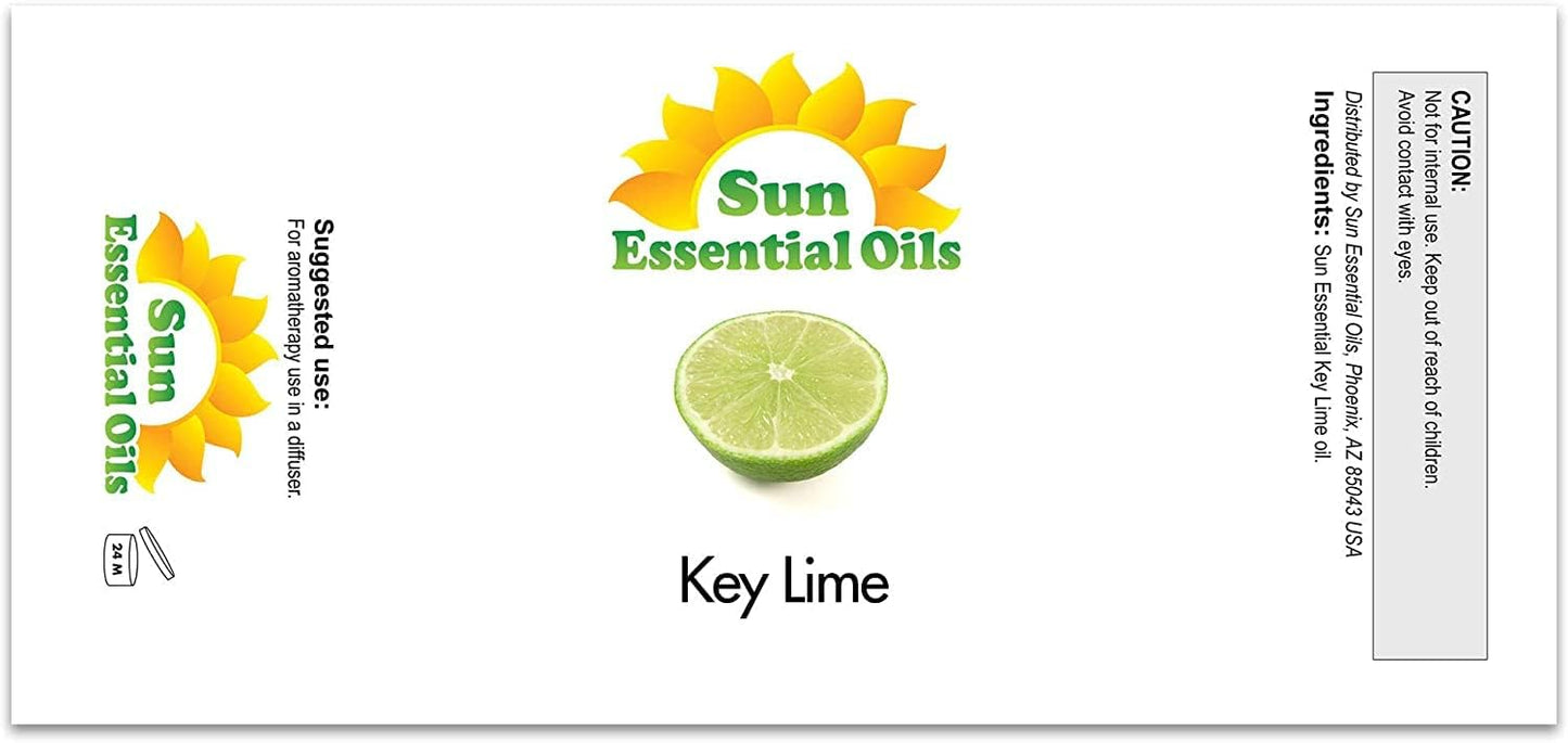 Sun Essential Oils Key Lime Essential Oil 16oz for Aromatherapy, Diffuser, Cleaning, and Household