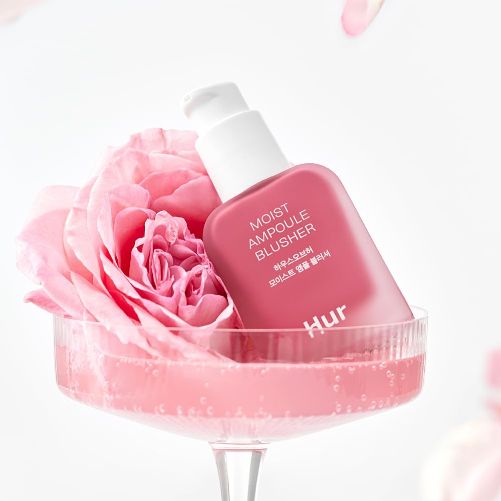 Moist Ampoule Blusher with 50% Moisture Essence | Hydrating & Long-Lasting Blush | 0.68fl.oz (9 Shades) - Pink Rosie